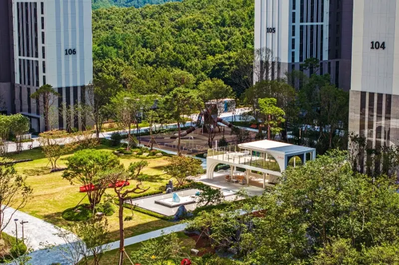 포항 환호 힐스테이트 지상 테마 조경 및 안심 어린이 놀이터