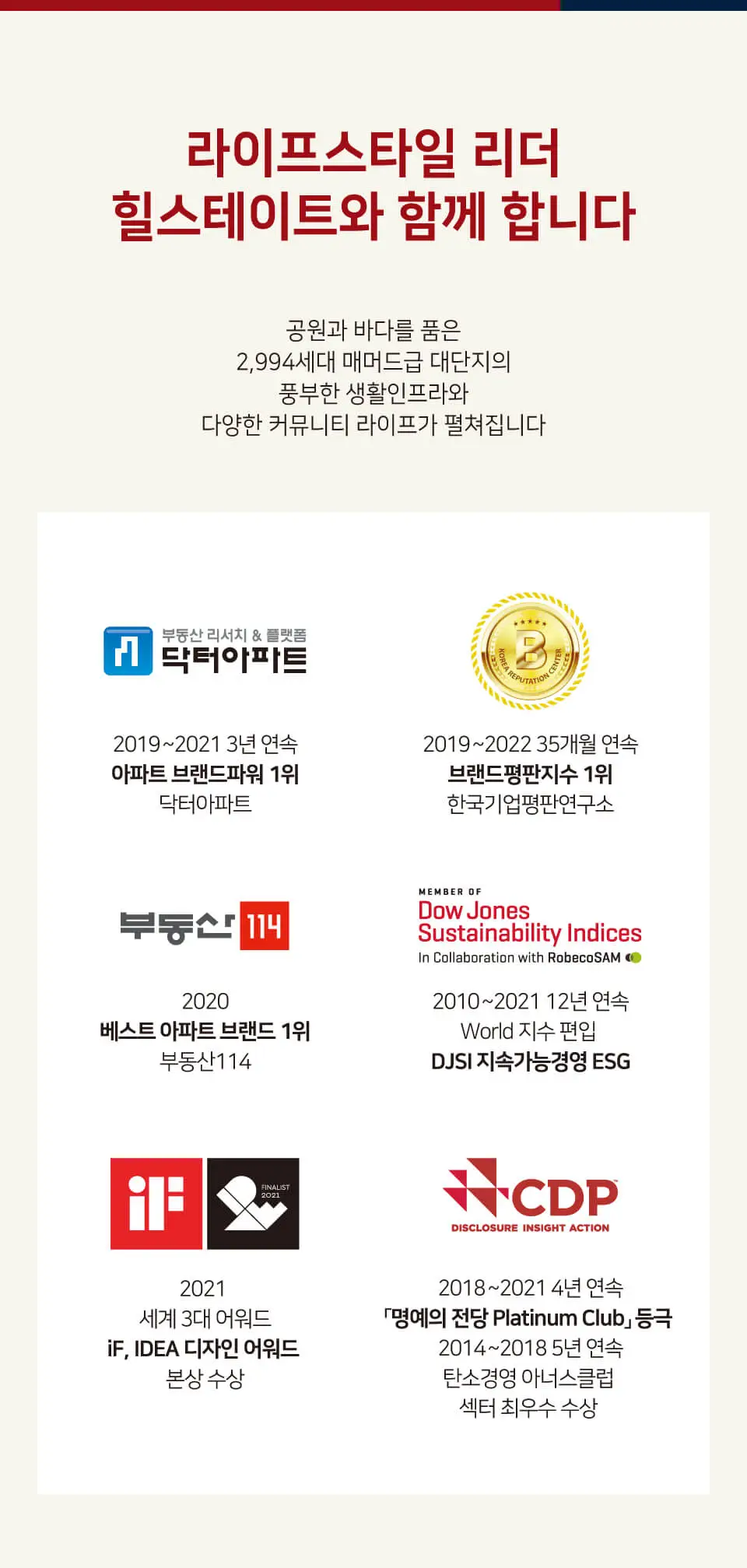 포항 환호 힐스테이트 시공사 현대건설 상징 조형물 및 외관